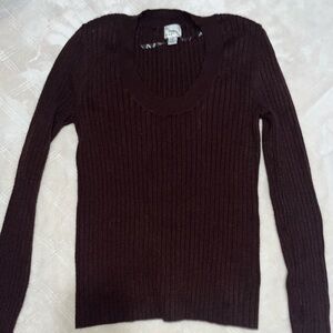 Brown long sleeve sweater/top